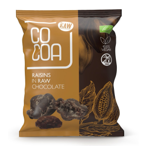 RODZYNKI W CZEKOLADZIE SUROWEJ BIO 70 g – COCOA