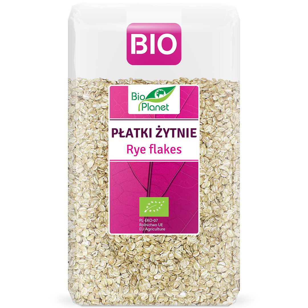 PŁATKI ŻYTNIE BIO 600 g - BIO PLANET - obrazek 2