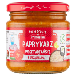 PAPRYKARZ WEGAŃSKI Z KASZĄ JAGLANĄ BEZGLUTENOWY 160 g – PRIMAVIKA