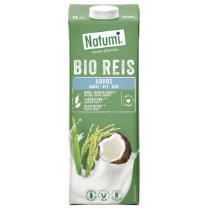 NAPÓJ RYŻOWO – KOKOSOWY BEZ DODATKU CUKRÓW BEZGLUTENOWY BIO 1 L – NATUMI