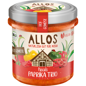 PASTA WARZYWNA Z TRZEMA RODZAJAMI PAPRYKI BEZGLUTENOWA BIO 135 g – ALLOS