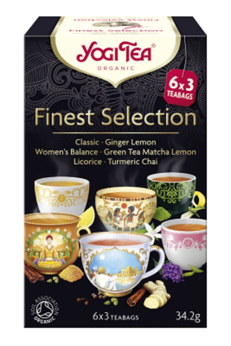 HERBATKA FINEST SELECTION (MIX HERBATEK) BIO (6 x 3 TOREBKI) 34,2 g - YOGI TEA - obrazek 2