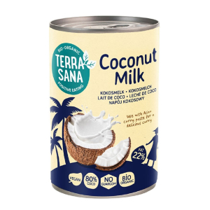 COCONUT MILK – NAPÓJ KOKOSOWY BEZ GUMY GUAR (22 % TŁUSZCZU) BIO 400 ml – TERRASANA