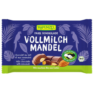 CZEKOLADA MLECZNA Z MIGDAŁAMI BIO 100 g – RAPUNZEL
