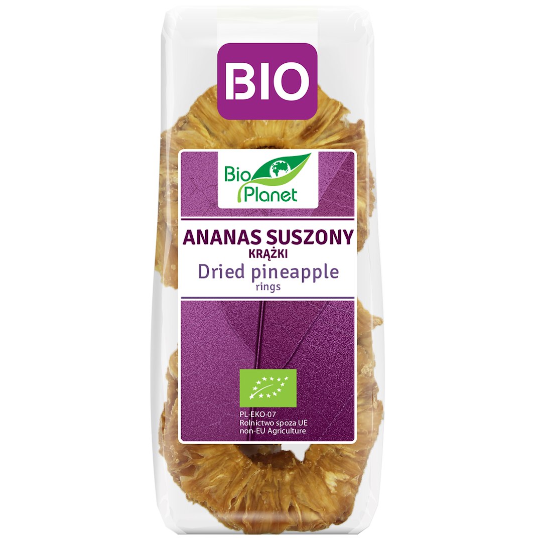 ANANAS SUSZONY KRĄŻKI BIO 100 g - BIO PLANET - obrazek 2