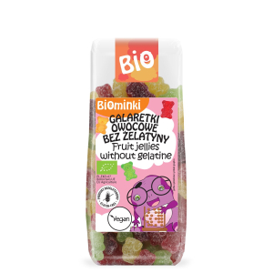 GALARETKI OWOCOWE BEZ ŻELATYNY BEZGLUTENOWE BIO 100 g – BIOMINKI