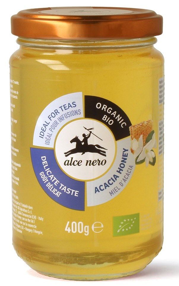 MIÓD AKACJOWY BIO 400 g - ALCE NERO - obrazek 2