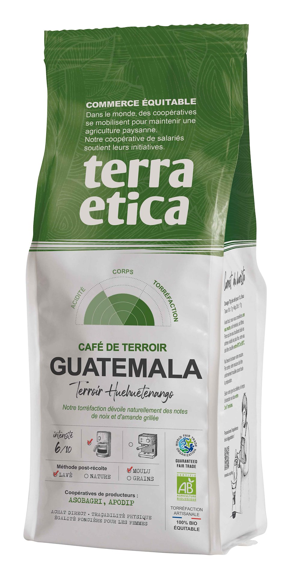 KAWA MIELONA ARABICA 100 % GWATEMALA FAIR TRADE BIO 250 g - TERRA ETICA - obrazek 2