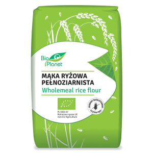 MĄKA RYŻOWA PEŁNOZIARNISTA BEZGLUTENOWA BIO 500 g – BIO PLANET