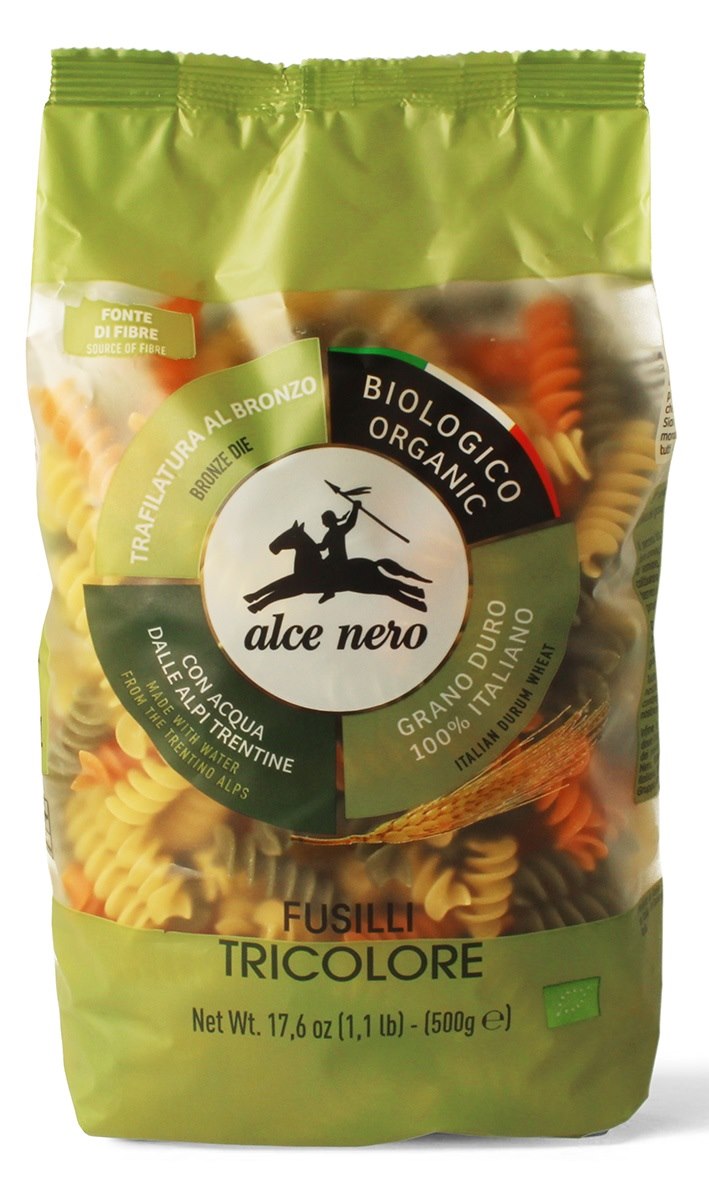 MAKARON (SEMOLINOWY TRÓJKOLOROWY) ŚWIDERKI BIO 500 g - ALCE NERO - obrazek 2