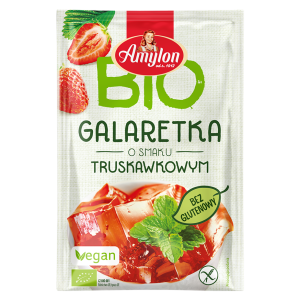 GALARETKA Z AGAREM O SMAKU TRUSKAWKOWYM BEZGLUTENOWA BIO 40 g – AMYLON