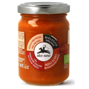 PESTO CZERWONE Z SUSZONYCH POMIDORÓW BIO 130 g – ALCE NERO