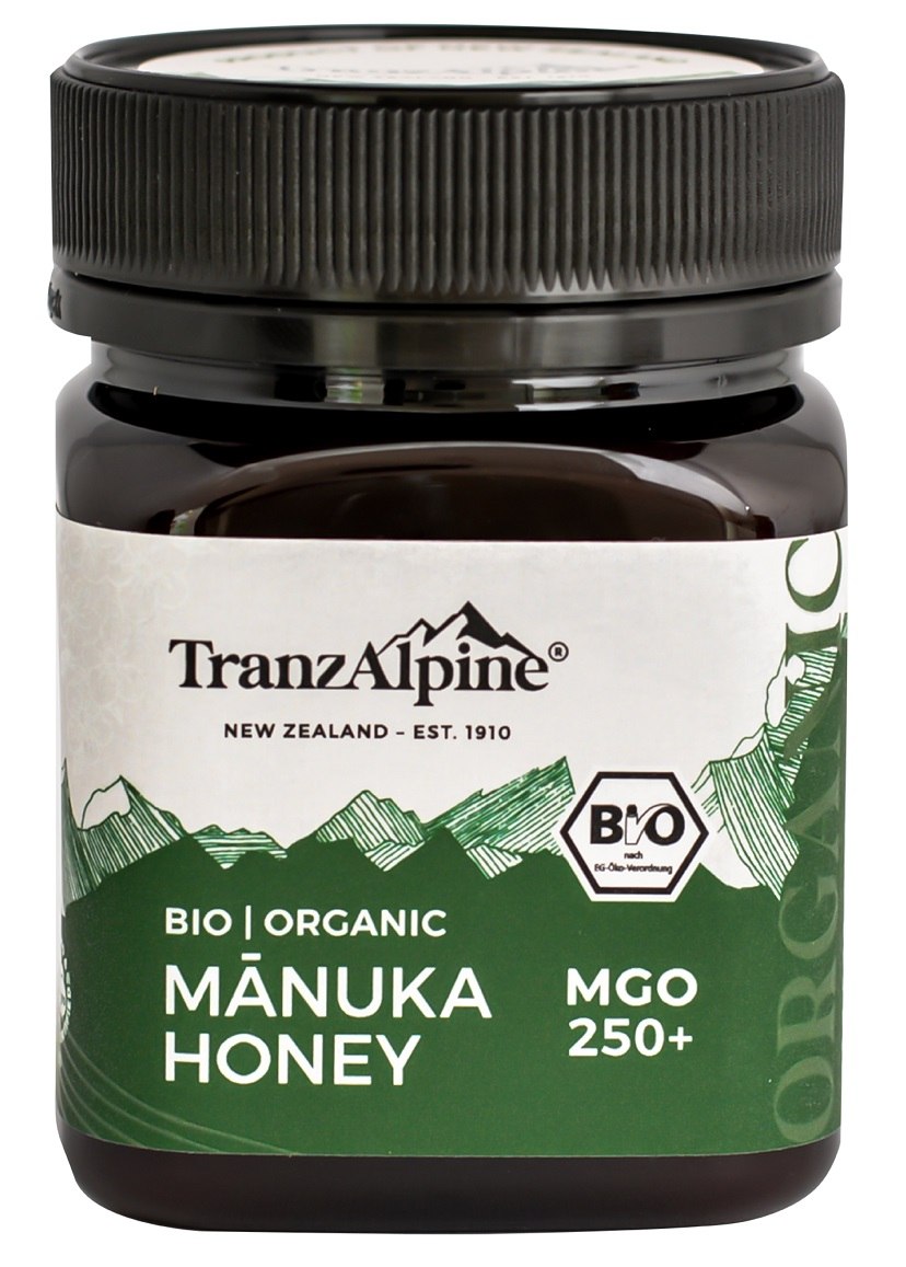 MIÓD MANUKA MGO 250+ BIO 250 g - TRANZALPINE - obrazek 2