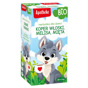 HERBATKA DLA DZIECI – KOPER WŁOSKI, MELISA I MIĘTA BIO (20 x 1,5 g) 30 g – APOTHEKE