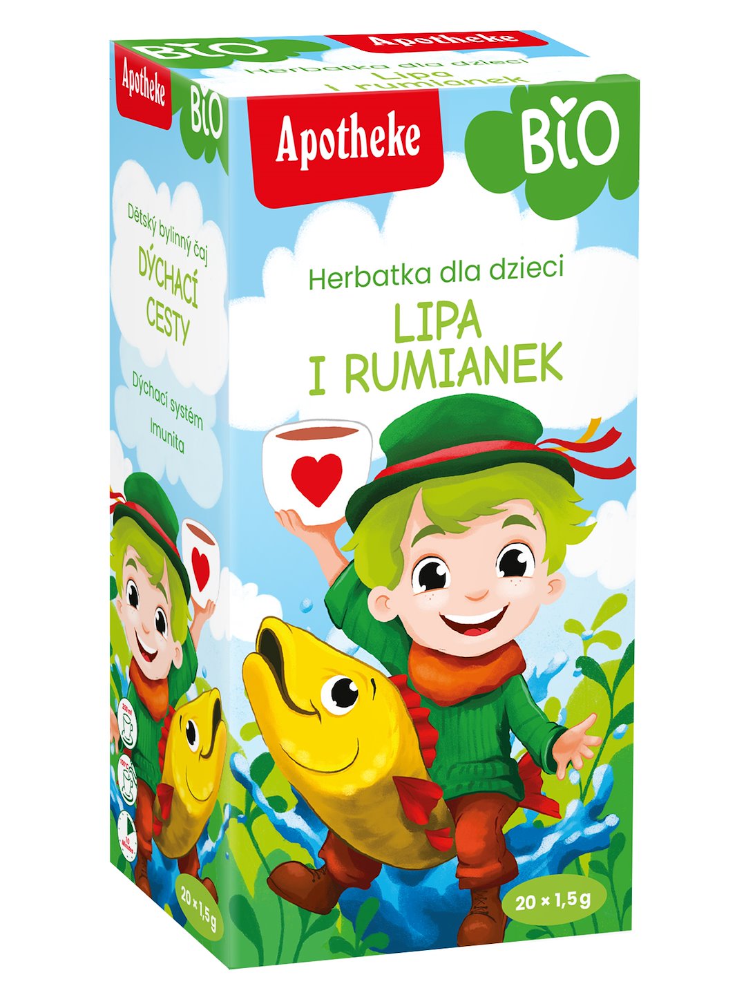 HERBATKA DLA DZIECI - LIPA, RUMIANEK I MIĘTA BIO (20 x 1,5 g) 30 g - APOTHEKE - obrazek 2