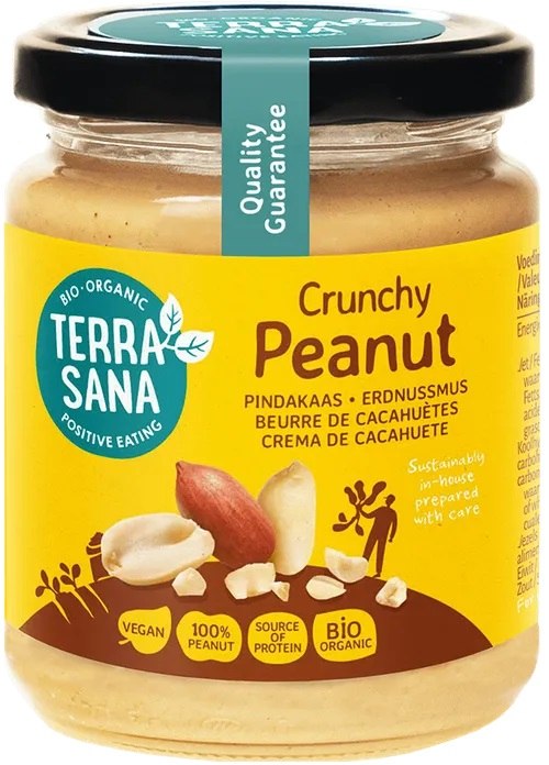 KREM Z ORZESZKÓW ZIEMNYCH PRAŻONYCH 100 % CRUNCHY BIO 250 g - TERRASANA - obrazek 2