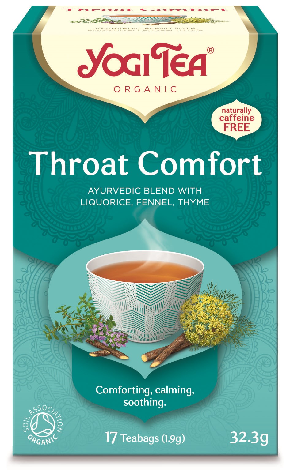 HERBATKA NA GARDŁO (THROAT COMFORT) BIO (17 x 1,9 g) 32,3 g - YOGI TEA - obrazek 2