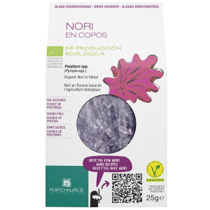 ALGI MORSKIE SUSZONE – NORI PŁATKI BIO 25 g – PORTO MUINOS