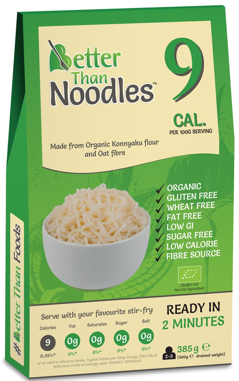 MAKARON (KONJAC) NOODLE BEZGLUTENOWY BIO 385 g (300 g) - BETTER THAN FOODS - obrazek 2
