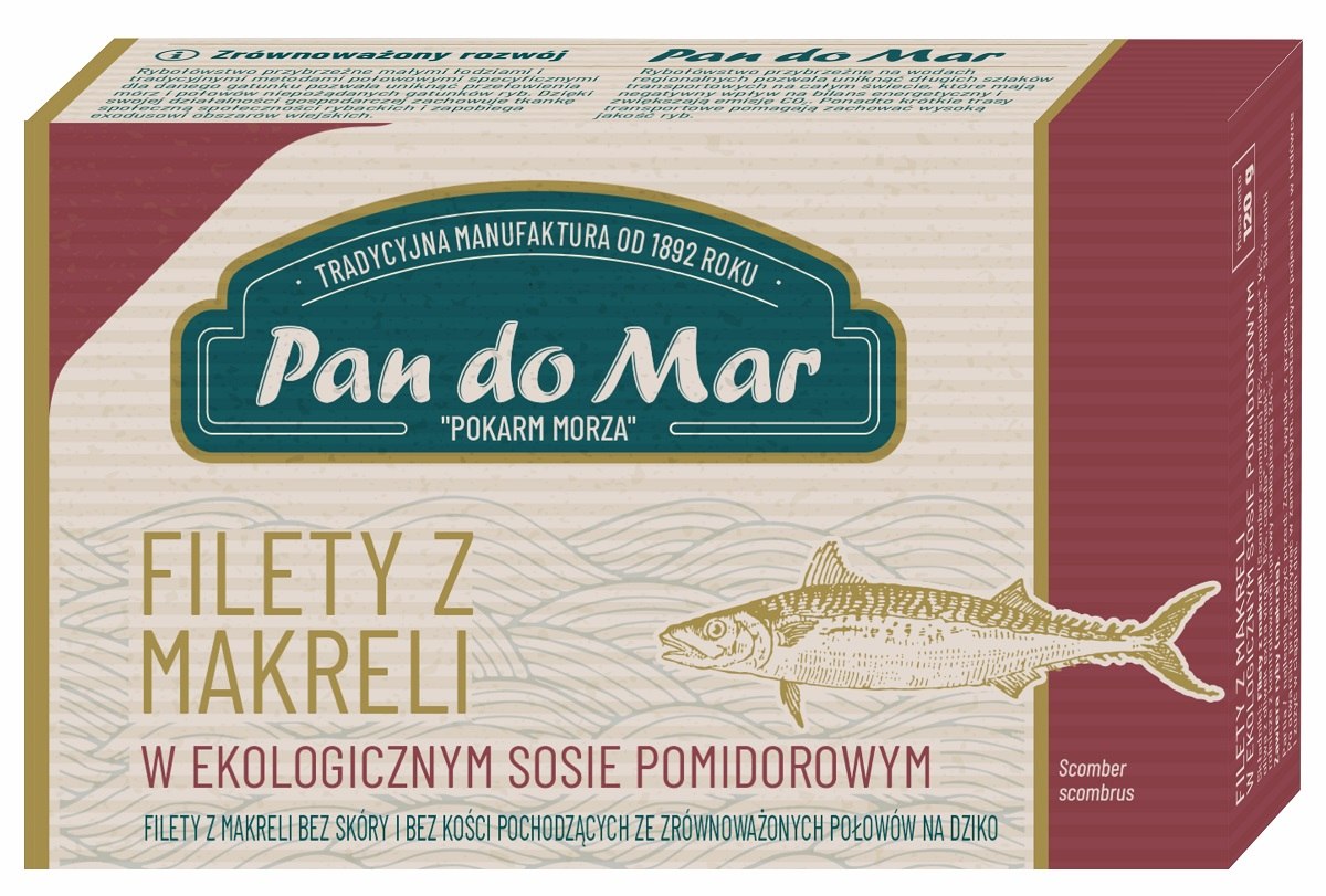 MAKRELA FILETY W BIO SOSIE POMIDOROWYM 120 g - PAN DO MAR - obrazek 2