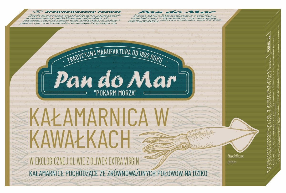 KAŁAMARNICA HUMBOLDTA W BIO OLIWIE Z OLIWEK EXTRA VIRGIN 120 g - PAN DO MAR - obrazek 2
