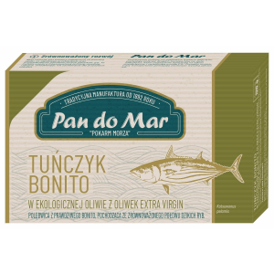 TUŃCZYK BONITO W BIO OLIWIE Z OLIWEK EXTRA VIRGIN 120 g – PAN DO MAR