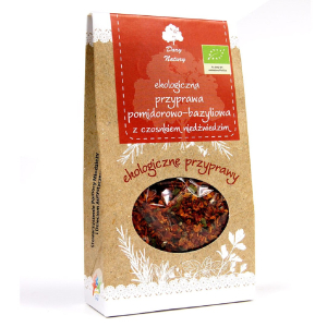 PRZYPRAWA POMIDOROWO – BAZYLIOWA Z CZOSNKIEM NIEDŹWIEDZIM BIO 40 g – DARY NATURY
