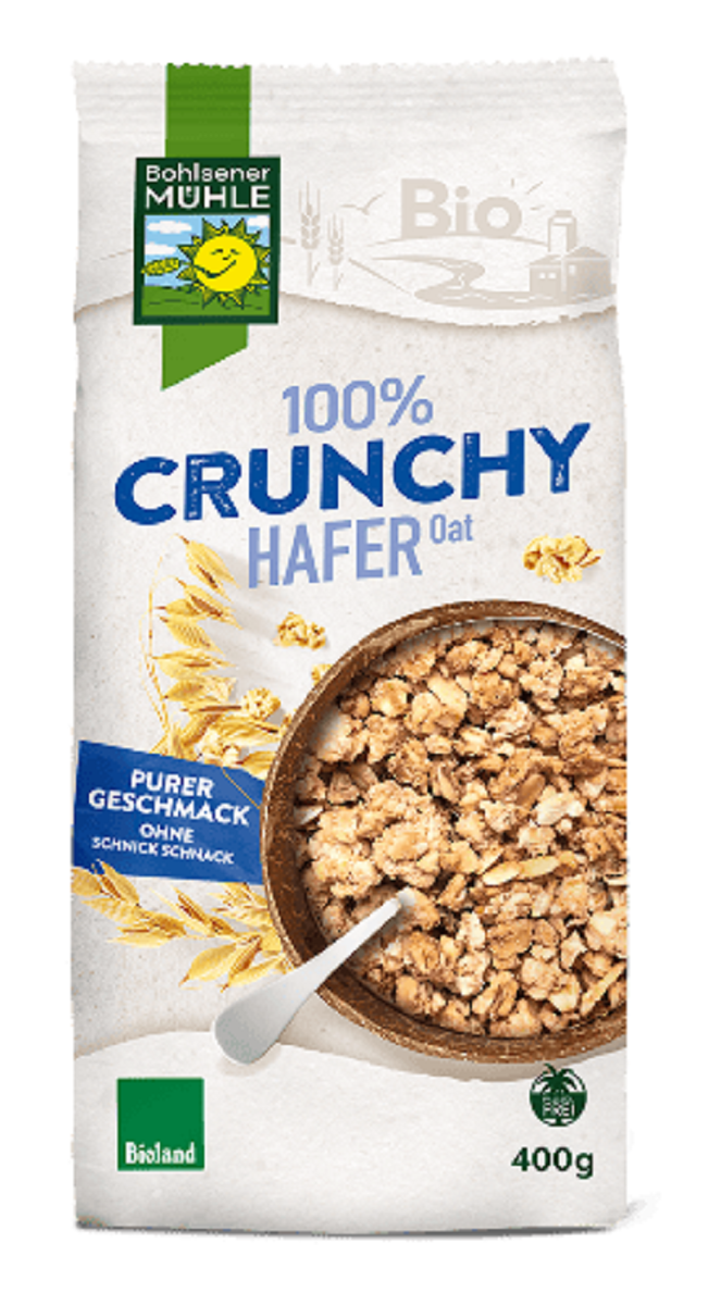 CRUNCHY OWSIANE BIO 400 g - BOHLSENER MUHLE - obrazek 2