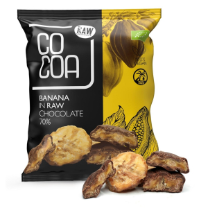 BANANY W CZEKOLADZIE SUROWEJ BIO 70 g – COCOA