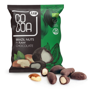 ORZECHY BRAZYLIJSKIE W CZEKOLADZIE SUROWEJ BIO 70 g – COCOA