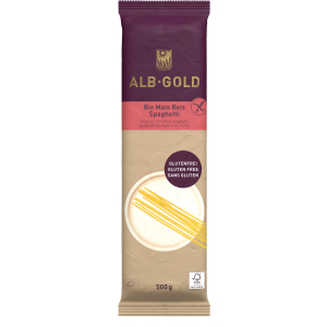 MAKARON (KUKURYDZIANO – RYŻOWY) SPAGHETTI BEZGLUTENOWY BIO 500 g – ALB GOLD