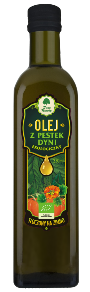 OLEJ Z PESTEK DYNI TŁOCZONY NA ZIMNO BIO 250 ml - DARY NATURY - obrazek 2