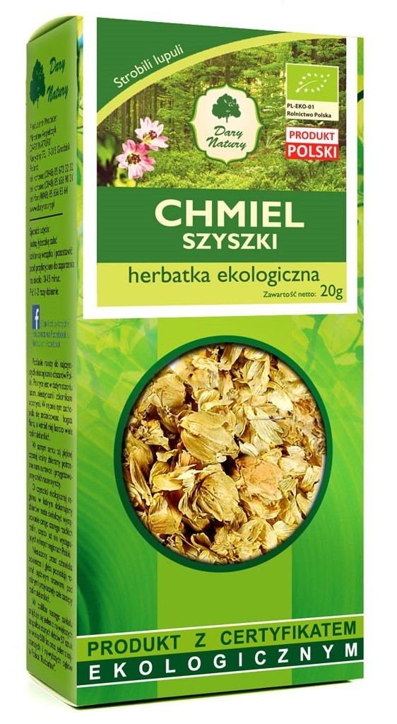 HERBATKA SZYSZKI CHMIELU BIO 20 g - DARY NATURY - obrazek 2