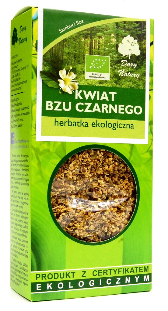 HERBATKA KWIAT CZARNEGO BZU BIO 50 g - DARY NATURY - obrazek 2