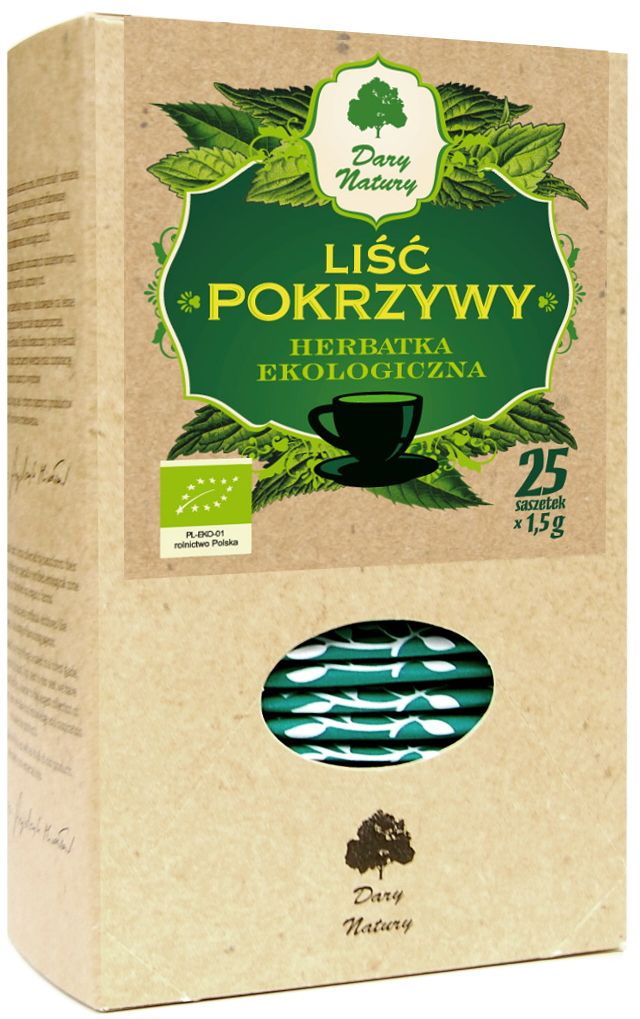 HERBATKA LIŚĆ POKRZYWY BIO (25 x 1,5 g) 37,5 g - DARY NATURY - obrazek 2