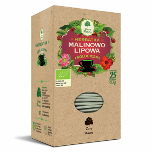 HERBATKA MALINOWO – LIPOWA BIO (25 x 2,5 g) 62,5 g – DARY NATURY