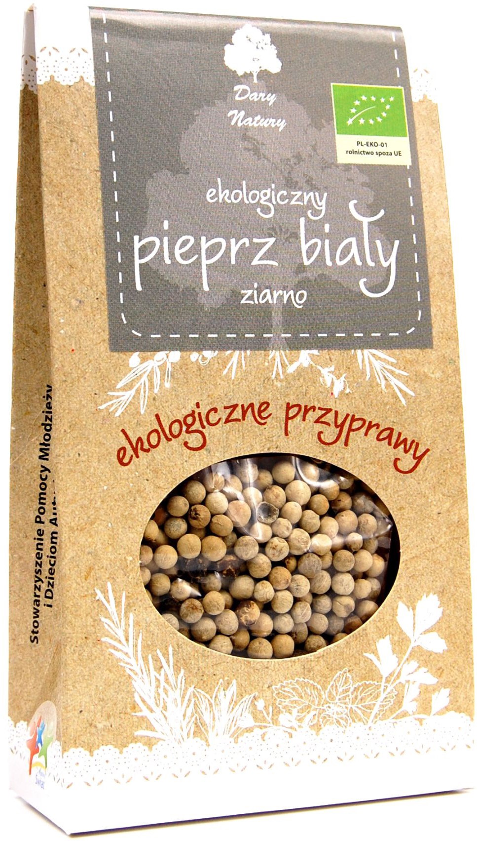 PIEPRZ BIAŁY ZIARNISTY BIO 30 g - DARY NATURY - obrazek 2