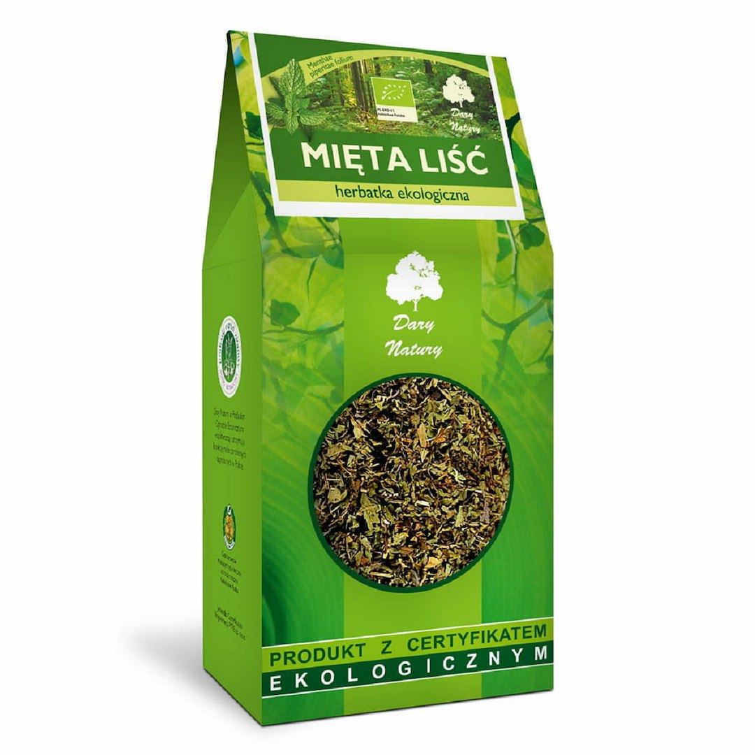 HERBATKA LIŚĆ MIĘTY BIO 100 g - DARY NATURY - obrazek 2