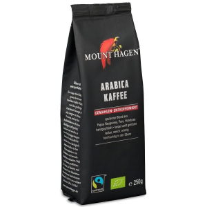 KAWA MIELONA BEZKOFEINOWA ARABICA 100 % FAIR TRADE BIO 250 g – MOUNT HAGEN