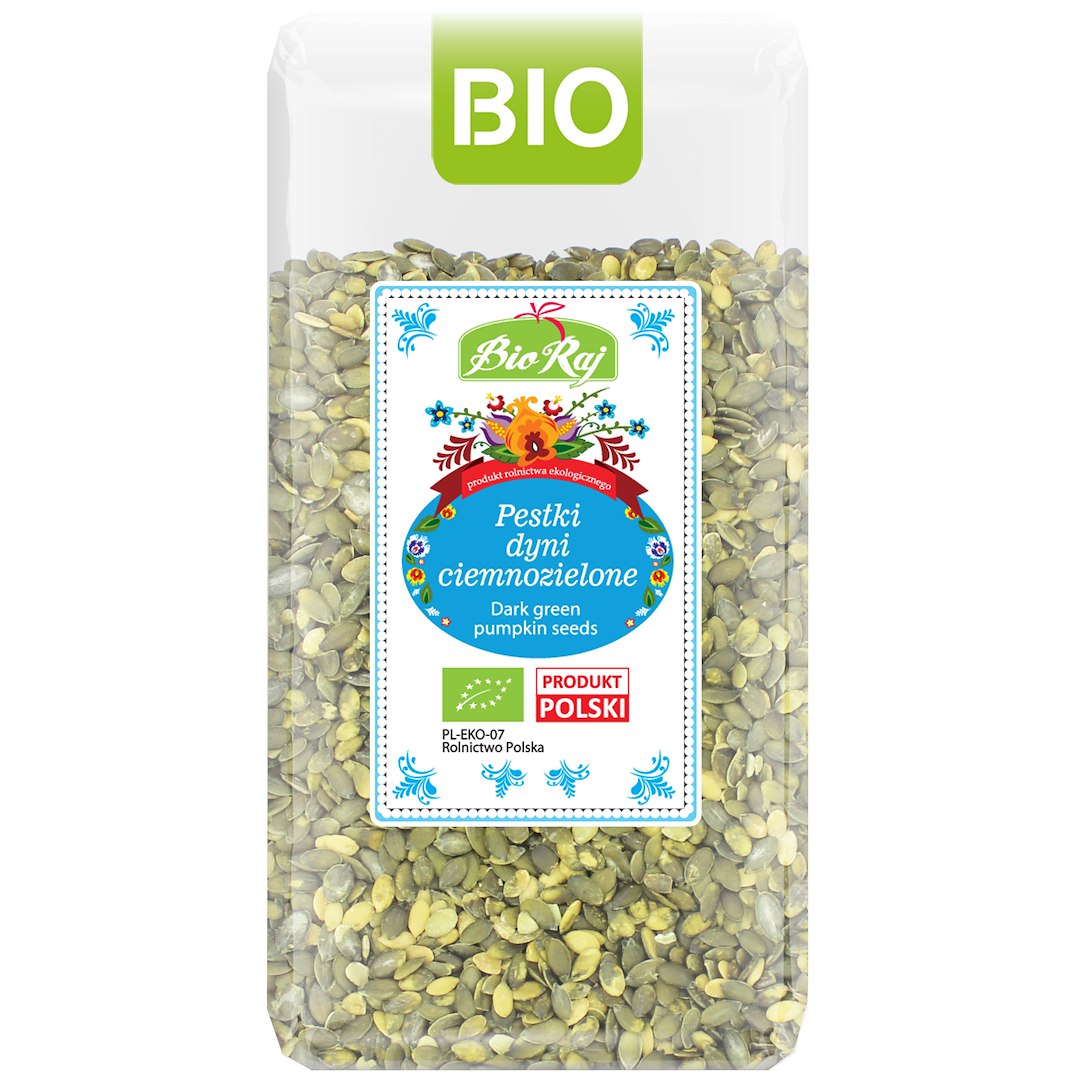 PESTKI DYNI CIEMNOZIELONE BIO (POLSKA) 300 g - BIO RAJ - obrazek 2