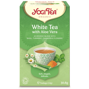 HERBATA BIAŁA Z ALOESEM (WHITE TEA WITH ALOE VERA) BIO (17 x 1,8 g) 30,6 g – YOGI TEA