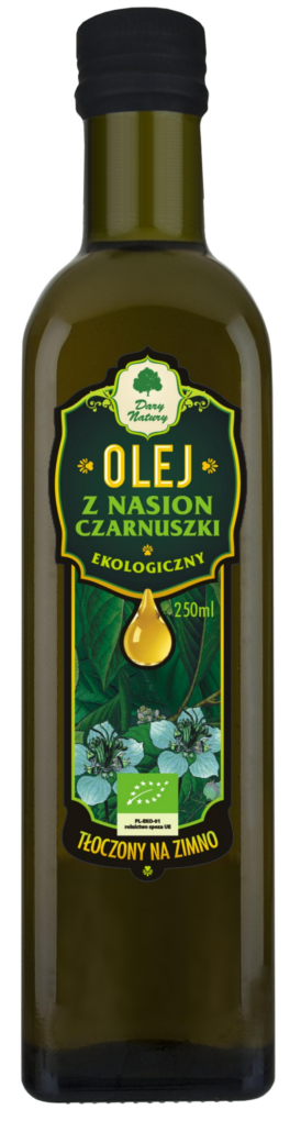 OLEJ Z CZARNUSZKI FILTROWANY TŁOCZONY NA ZIMNO BIO 250 ml - DARY NATURY - obrazek 2
