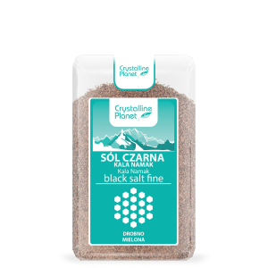 SÓL CZARNA KALA NAMAK DROBNO MIELONA 600 g – CRYSTALLINE PLANET