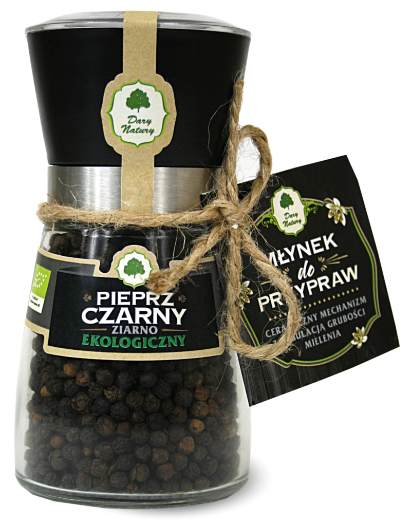 PIEPRZ CZARNY ZIARNISTY W MŁYNKU BIO 90 g - DARY NATURY - obrazek 2