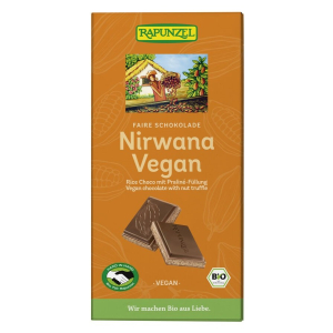 CZEKOLADA KUWERTURA Z NADZIENIEM PRALINOWYM NIRWANA BIO 100 g – RAPUNZEL