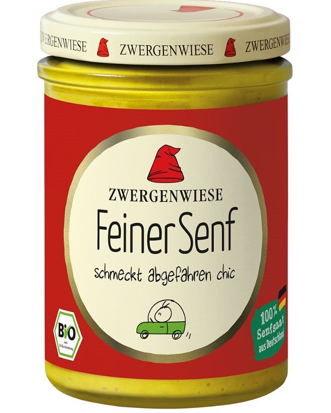 MUSZTARDA DELIKATESOWA BEZGLUTENOWA BIO 160 ml - ZWERGENWIESE - obrazek 2