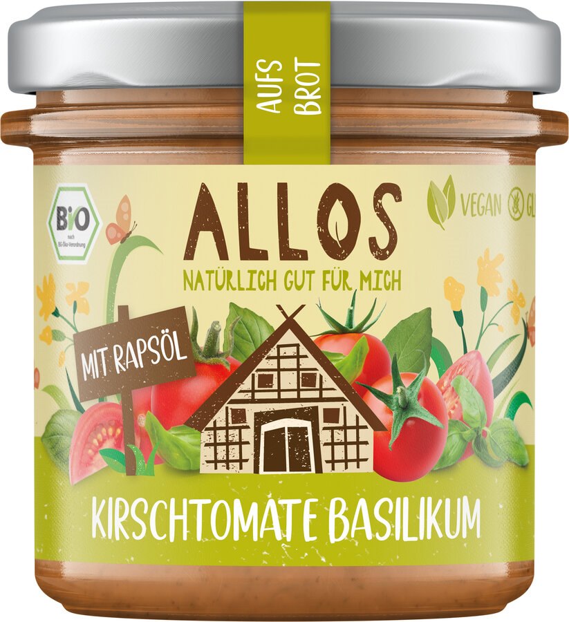 PASTA KREMOWA Z POMIDORAMI CHERRY I BAZYLIĄ BEZGLUTENOWA BIO 140 g - ALLOS - obrazek 2