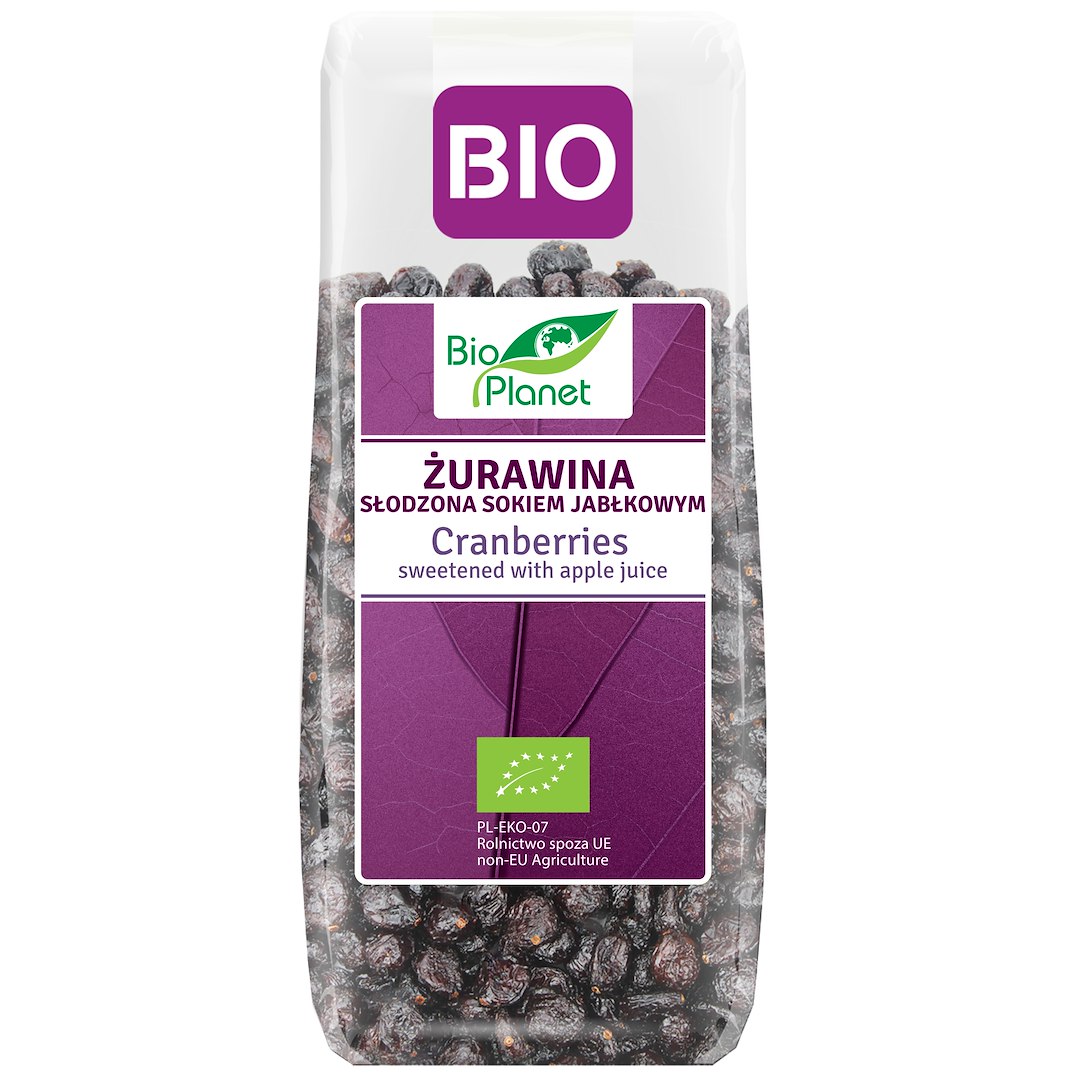 ŻURAWINA Z SOKIEM JABŁKOWYM BIO 100 g - BIO PLANET - obrazek 2