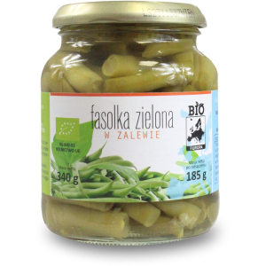 FASOLKA ZIELONA W ZALEWIE BIO 340 g (185 g) (SŁOIK) – BIO PLANET