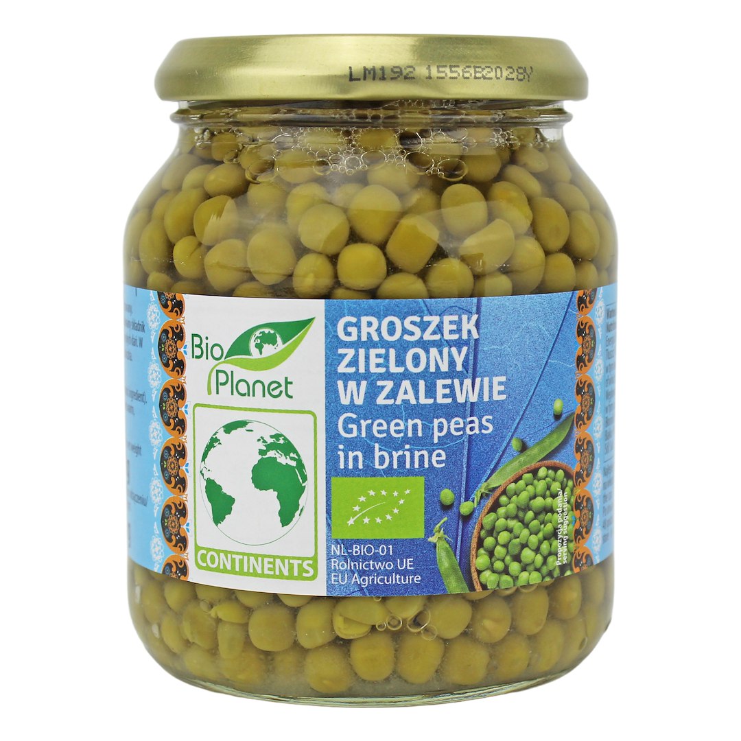 GROSZEK ZIELONY W ZALEWIE BIO 350 g (230 g) (SŁOIK) - BIO PLANET - obrazek 2